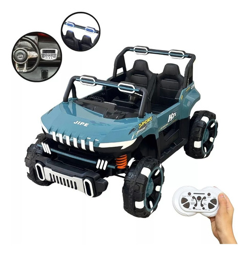 Buggy Utv Carro Elétrico 12v Infantil Controle Som Azul