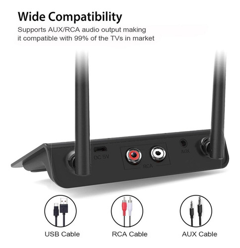 / Transmisor De Tv Bluetooth De Largo Alcance