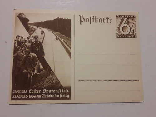 Postal Autobahn Fertig 1936