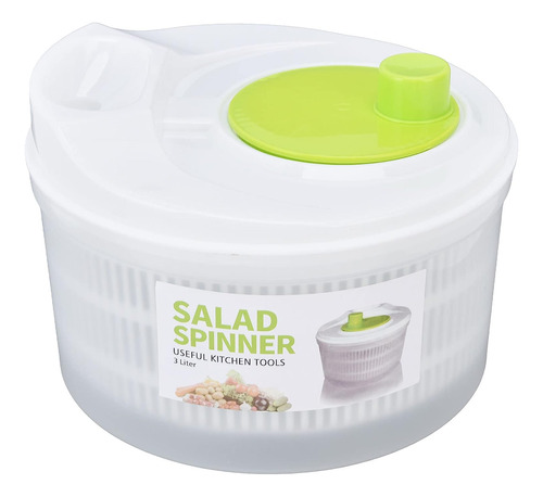 Ensalada Spinner Secador Grande Frutas Verduras 3 L Lavadora