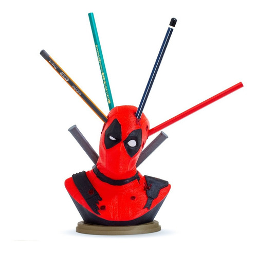 Imagen 2 de 5 de Deadpool Lapicero Figura Impresa En 3d Excelente Calidad