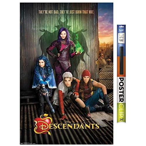 Póster De Pared De Disney Descendants Key Art, 56.8 Cm...