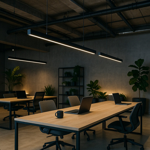 Pendente Luminária Linear Led Teto Moderno Luxuoso Sala Hall