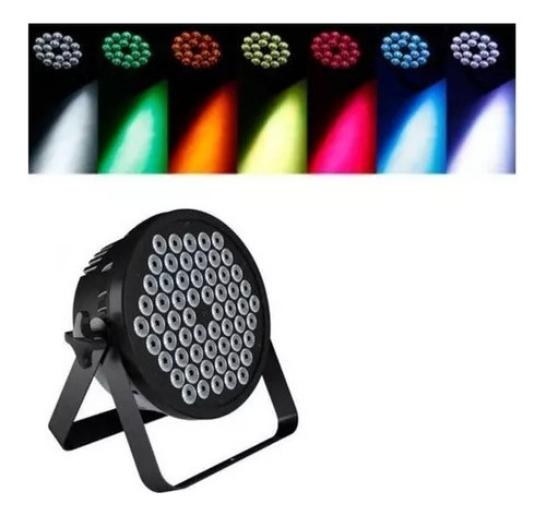 Foco Par 60 Led Rgb Dmx 512 Slim Ventilado 