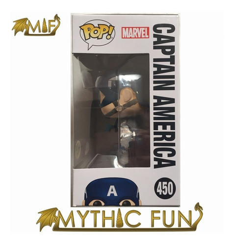 Funko Pop Marvel - Captain America Glows In The Dark 450 (Usado)