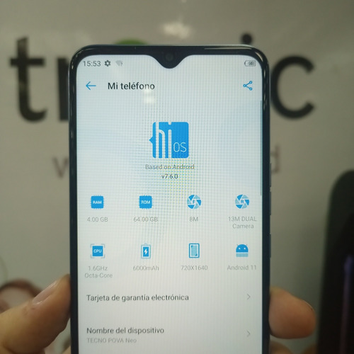 Imagen 4 de 4 de Tecno Pova 2 De 128 Gb Y 6+3 Ram