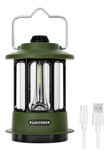 Linterna Led De Campamento Regulable Retro Tipo C, Luz De Em