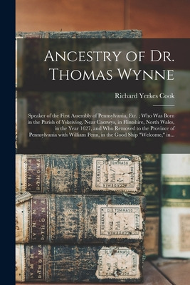 Libro Ancestry Of Dr. Thomas Wynne: Speaker Of The First ...