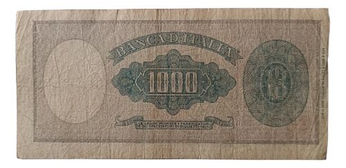 Cédula Lire Mille / 1000 Banca D' Itália 1947 (Usado)