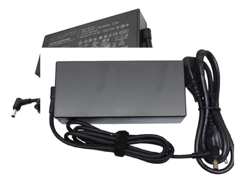 Cargador 200w 6.0*3.7 Compatible Con Rog Strix G17 2022 G713 Negro