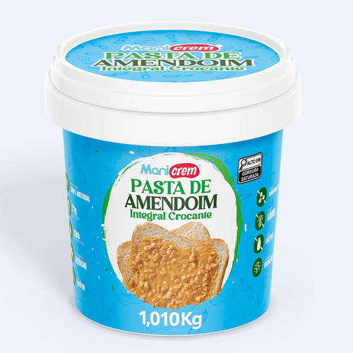 Manicrem Pasta De Amendoim Integral Crocante - 1kg