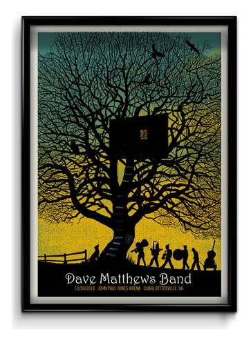 Cuadro Dave Matthews Band M1 30x40 (marco+lámina+vidrio)