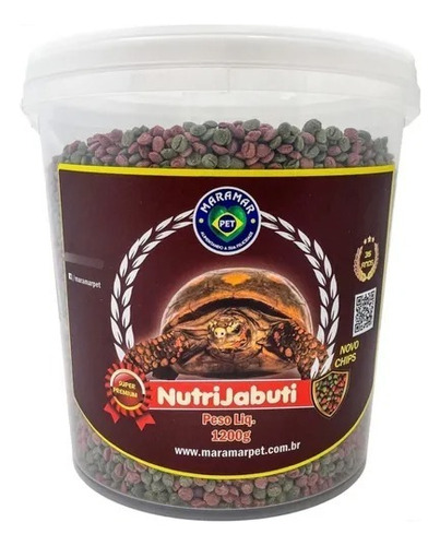 Ração Alimento Extrusado Nutri Jabuti 1,2 Kg - Maramar