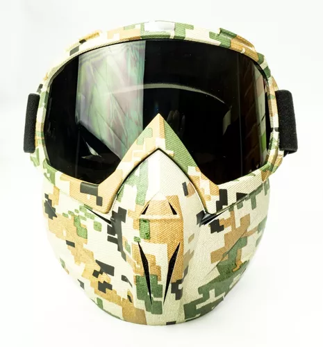 Mascara Careta Moto Camuflaje Militar Desmontable Air Soft