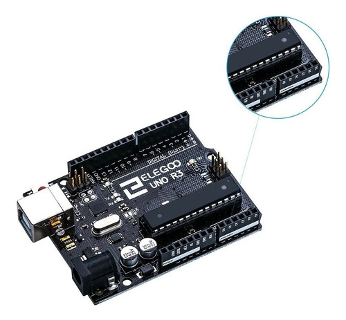 Elegoo Uno R3 Junta Atmega328p Atmega16u2 Con Cable Usb Para
