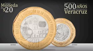 Moneda 20 Pesos Veracruz