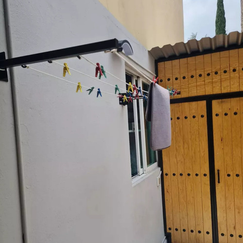 Tendedero Retráctil Plegable Moderno Hoho De Pared Exterior 400 Cm X 50 Cm X 10 Cm
