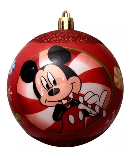 02 Bolas Enfeite Árvore Natal Mickey Minnie Original Disney
