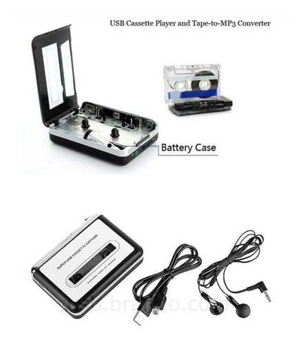 Imagem 3 de 4 de Conversor De Fita Cassette Usb Tocador E Conversor K7 Mp3