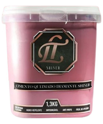 Lt Shiner Efeito Cimento Queimado Parede Laís Tenório 1,3kg