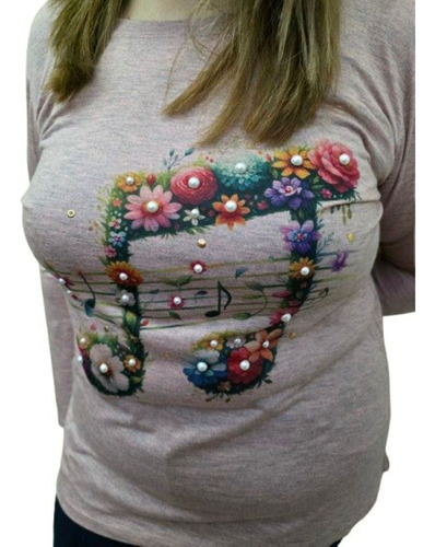 Remera Algodon Spum Sublimada Mangas L,personalizada T 1 A 8