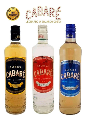 Kit Cachaça Cabaré 700ml - Pega Fogo Cabaré