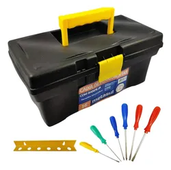 Comprar Kit Chave Fendas, Phillips 6 Un + Caixa Ferramentas Multiuso no Mercado Livre