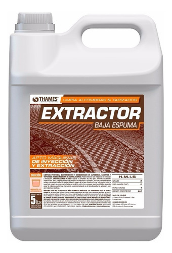 Limpiador De Alfombras Inyección Extracción Extractor X 5 Lt Casa Thames