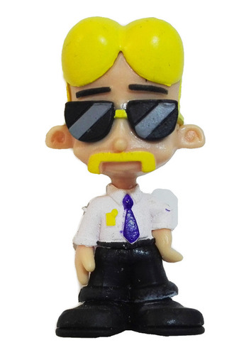 Figura Johnny Test Agente Lentes 4cm Dhx