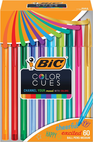 Bic Color Cues Pen Set (wmsua60-ast), 60-count Pack, Asso
