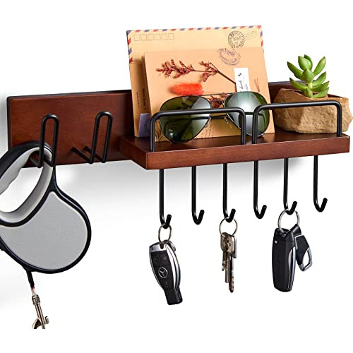 Key Holder For Wall, Key Hooks For Wall, Wood Key Holde...