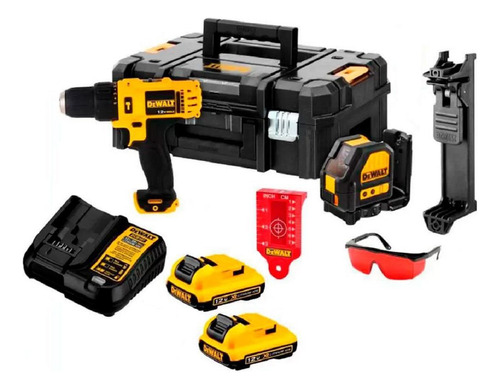 Kit Parafusadeira Dcd716 + Nível Laser + Acessórios Dewalt