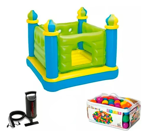 Combo Castillo Inflable + 100 Pelotitas Pelotero + Inflador