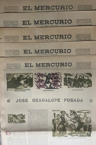 Diarios El Mercurio Domingo, Mes De Marzo Año 63, Por Los 5