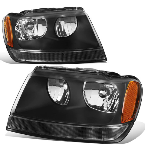 Faros, Modelo Hl-oh-jgc99-vr., Carcasa Negra Reflector Ámbar