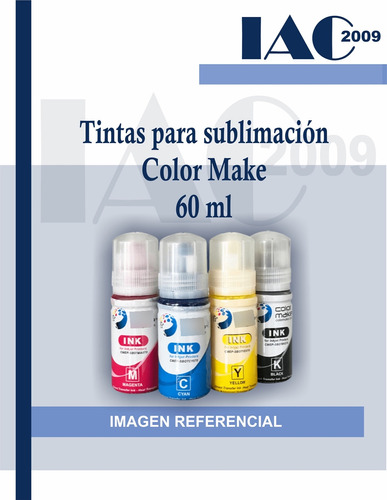 Tinta Color Make Para Sublimacion De 60cc