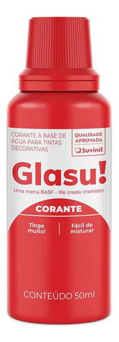 Tinte Entonador Para Pinturas Latex Acrilico Glasu! Color Rojo