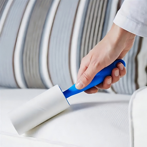 Kit Rolo Adesivo Tira Pelo Limpa Roupa Sofá Cama 90 Folhas Cor Azul-aço