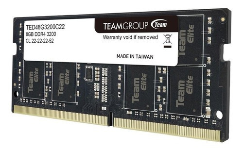 Memoria RAM Elite 8GB 1 Team Group TED48G3200C22-S01