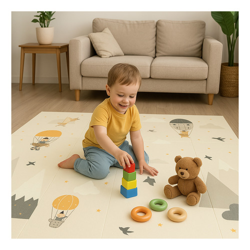 Tapete Infantil Atividade Dupla Face 1,5x2m Térmico Dobrável