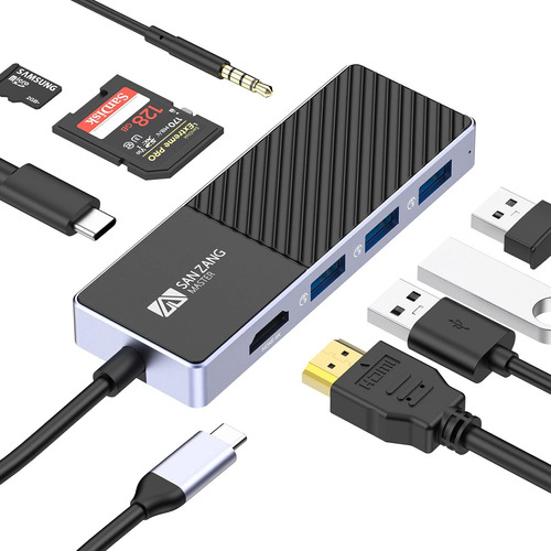 Adaptador De Concentrador Usb C Actualizado, Estación De Aco