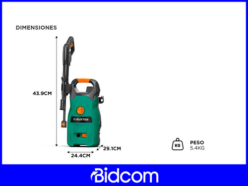 Hidrolavadora Electrica 1400 W Alta Presion 1600 Psi Gadnic