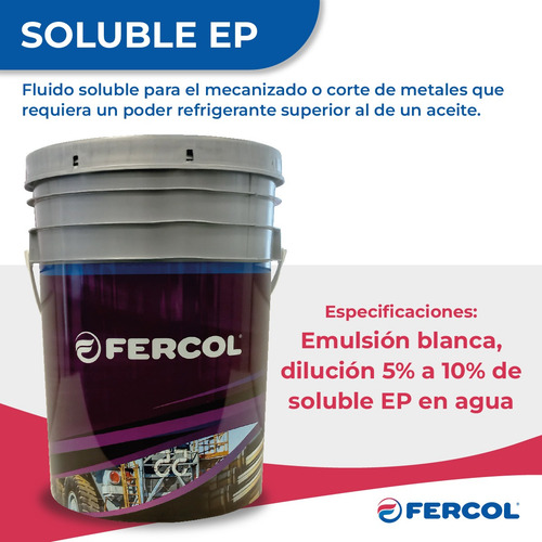 Aceite Fercol Soluble Ep Tornería Emulsión Blanca 20l