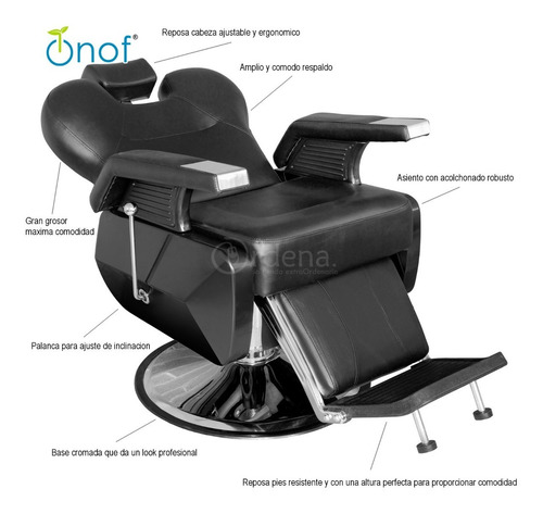 Imagen 4 de 10 de Sillon Silla Barbero Barberia Peluqueria Estetica Neumatico