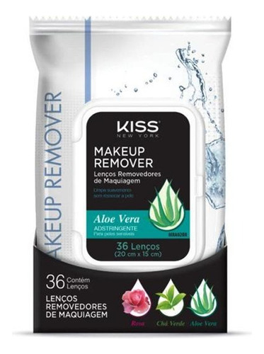 Kiss New York Makeup Remover Aloe Vera 36 Lenços