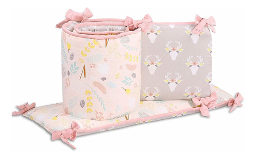 Woodland Whimsy Floral Crib Bumper By