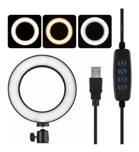 Anillo Aro Luz Led 20 Cm