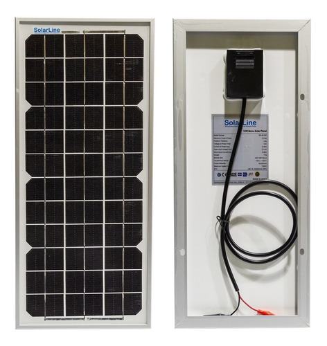 Panel Solar 10wp 10w 10 Watt 10watts P/ Cargar Baterias 12v