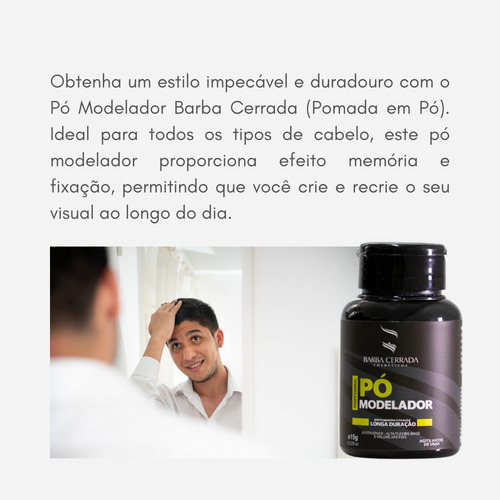 Pó Modelador Barba Cerrada (pomada Em Pó) Fragrância Sem Fragrância