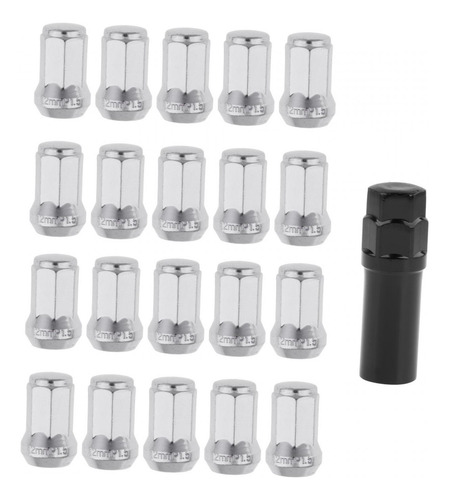 20 Piezas Tuercas De Rueda M12 Con Piezas De Plata M12x1.5